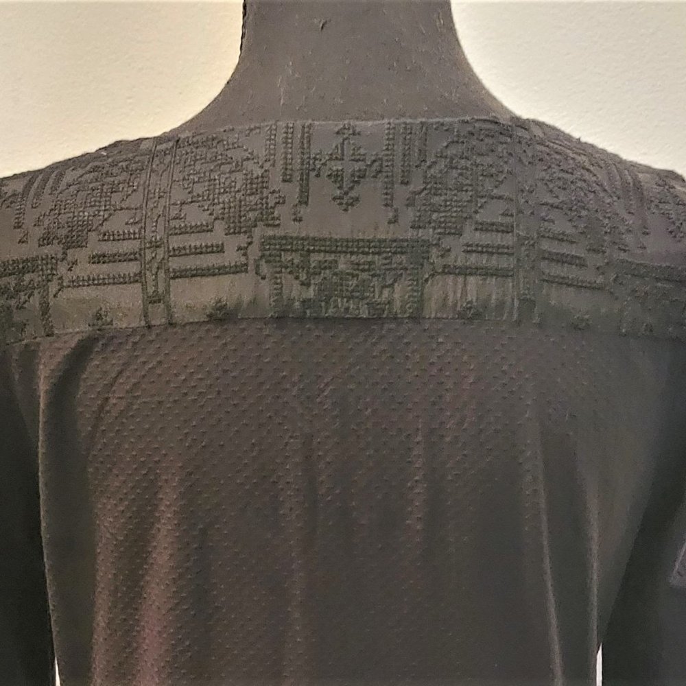 Maje Black Split Neck/Drawstring Waist Dress - 1/… - image 5